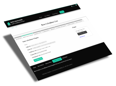 Rate Calculator Account Management