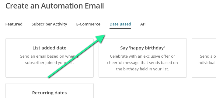 Step 5 - Click Date Based